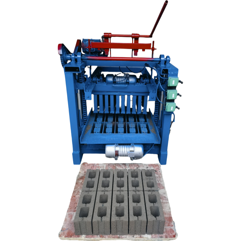 Multi functional semi-automatic hollow brick making machine, cement mixing soil non burning block machine