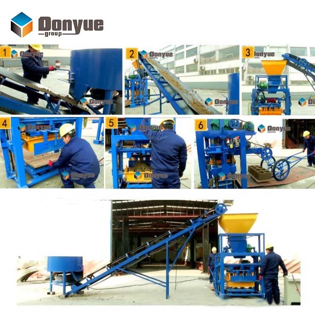 QT40-1 cement brick making machine price construction building block making machine with low cost