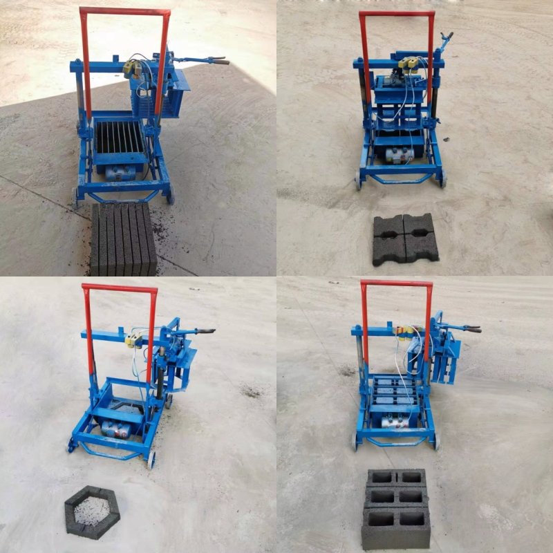 Semi-Automatic Hollow Cement Brick Making Machine Small Mobile Manual Concrete Block Making Machine Manufacturer