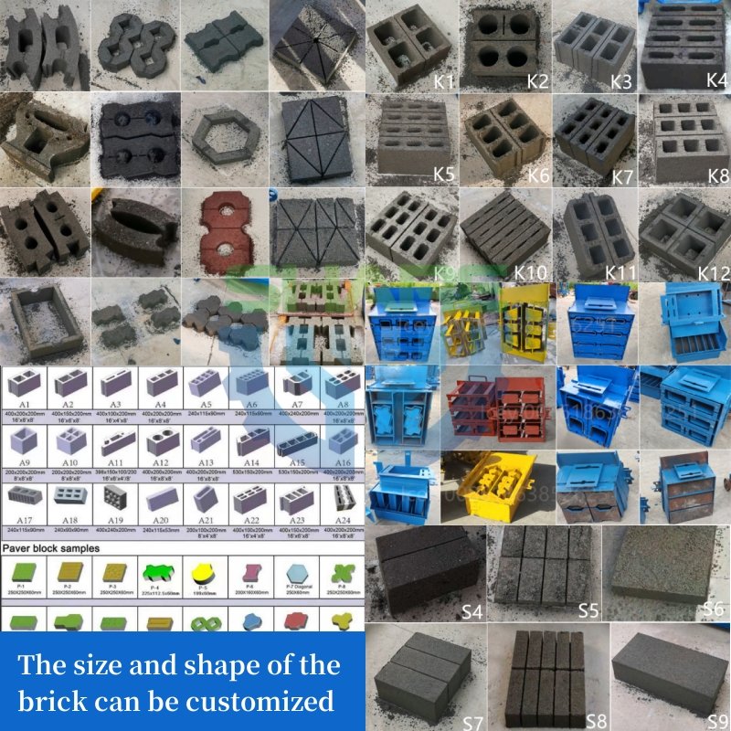 Semi-Automatic Hollow Cement Brick Making Machine Small Mobile Manual Concrete Block Making Machine Manufacturer