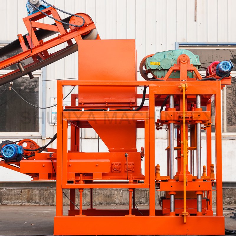 SHUNYA Semi-automatic QTJ4-26C mud brick making machine Brick Making Machinery