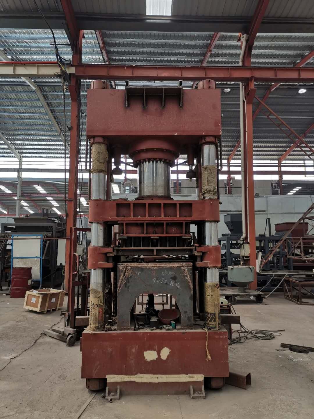 DF450 No Vibration two sides static hydraulic press brick making machine