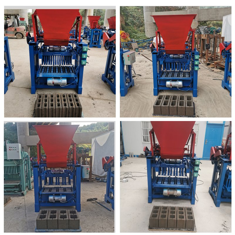 4-35 diesel generator set 32P, hopper brick machine out of 400-200-200 hollow brick, cement no-burn brick making machine