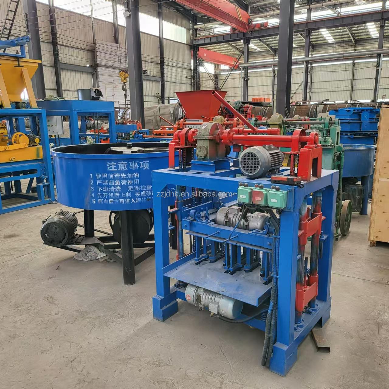 Automatic Concrete Block Construction Equipment Bricks Making Machinery