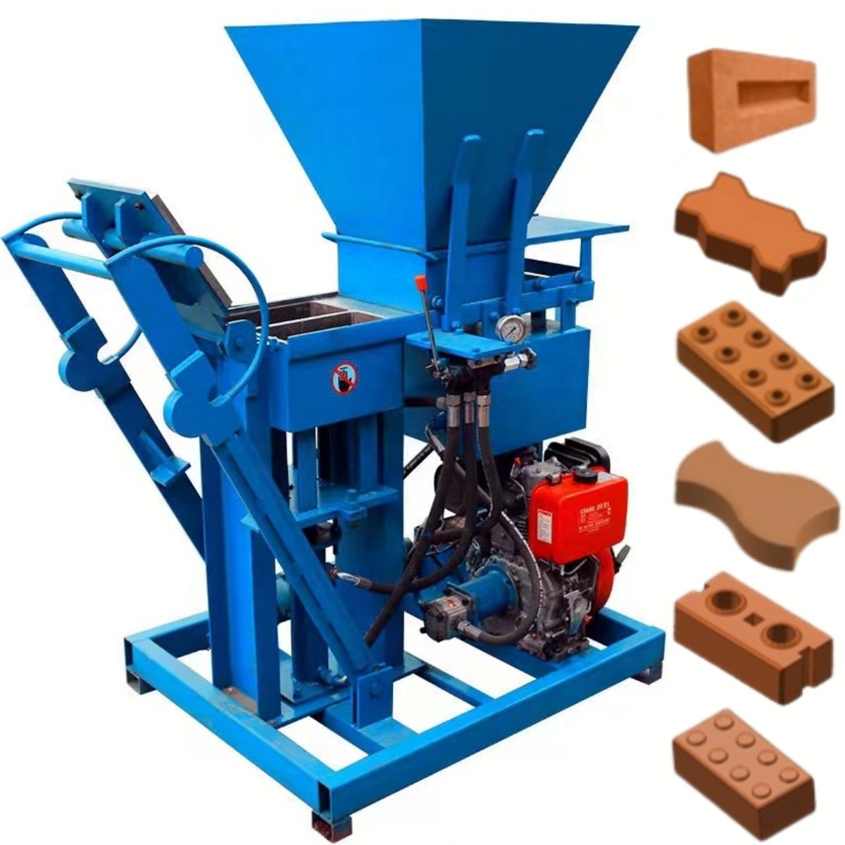 CH2-25 Clay Brick Making Machine Press Down On The Soil Clay Bolivia Interlocking Clay Brick Making Machine
