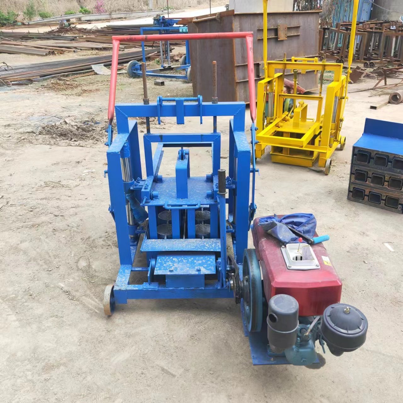 Cement Solid Brick Making Machine Diesel Engine Machine Block Manual Block Machine in Africa Motorcycle Engines Hydraulic Engine