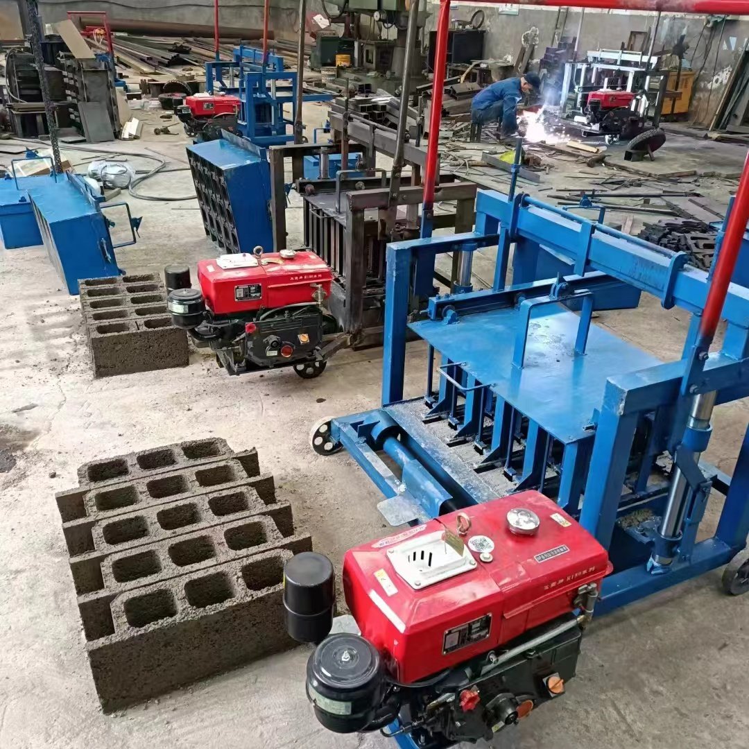 Cement Solid Brick Making Machine Diesel Engine Machine Block Manual Block Machine in Africa Motorcycle Engines Hydraulic Engine