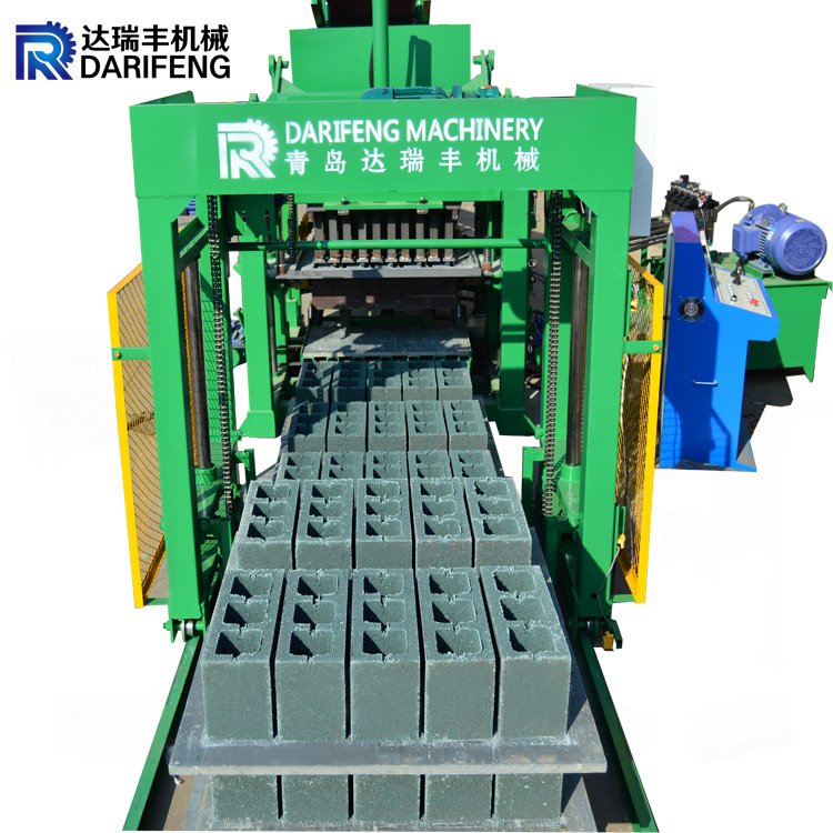 Hydraulic Color Paver CHB Brick Hollow Block Machine With Stacker Price list QT4-18 automatic concrete brick machine