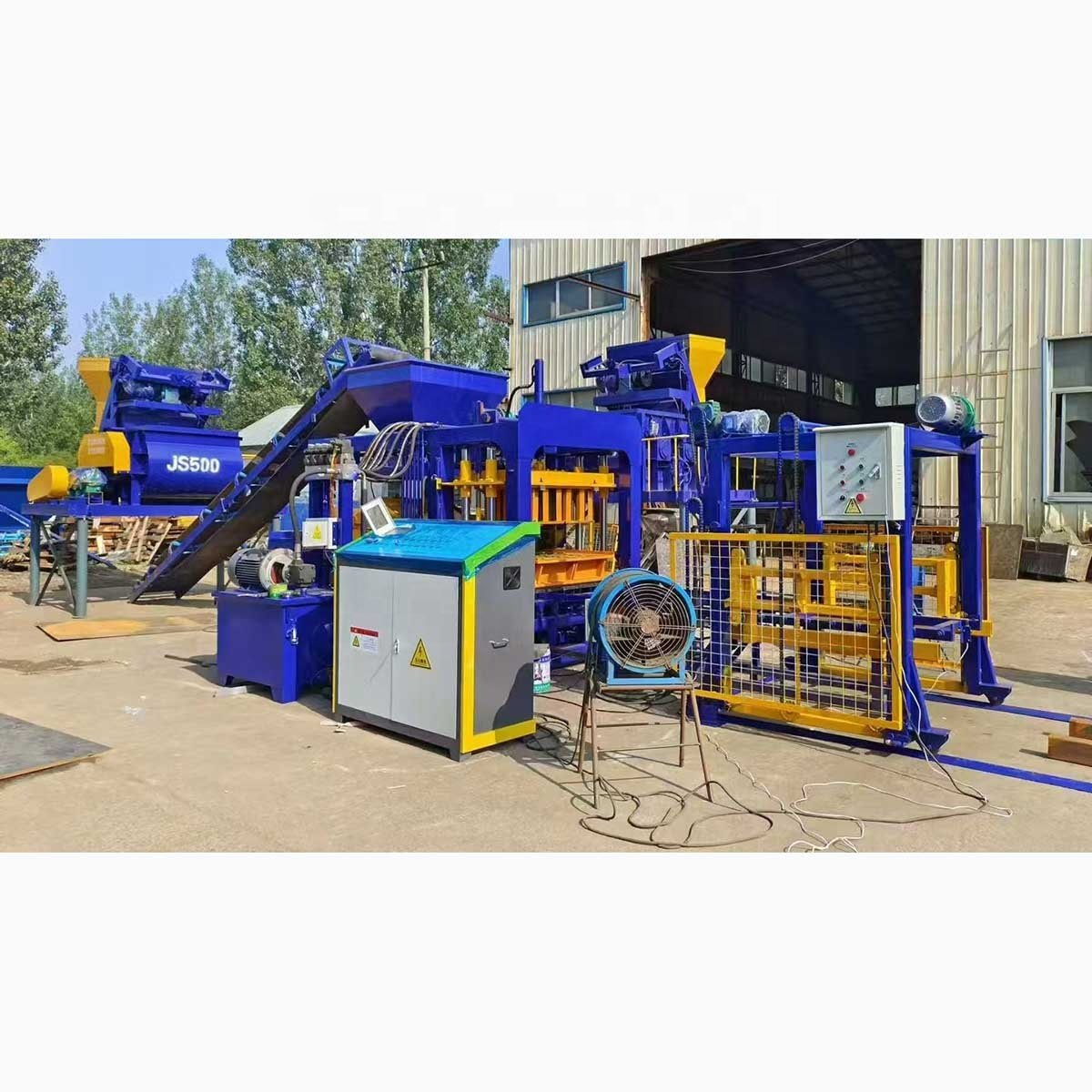QT4-15 concrete paving block moulding machine fully automatic