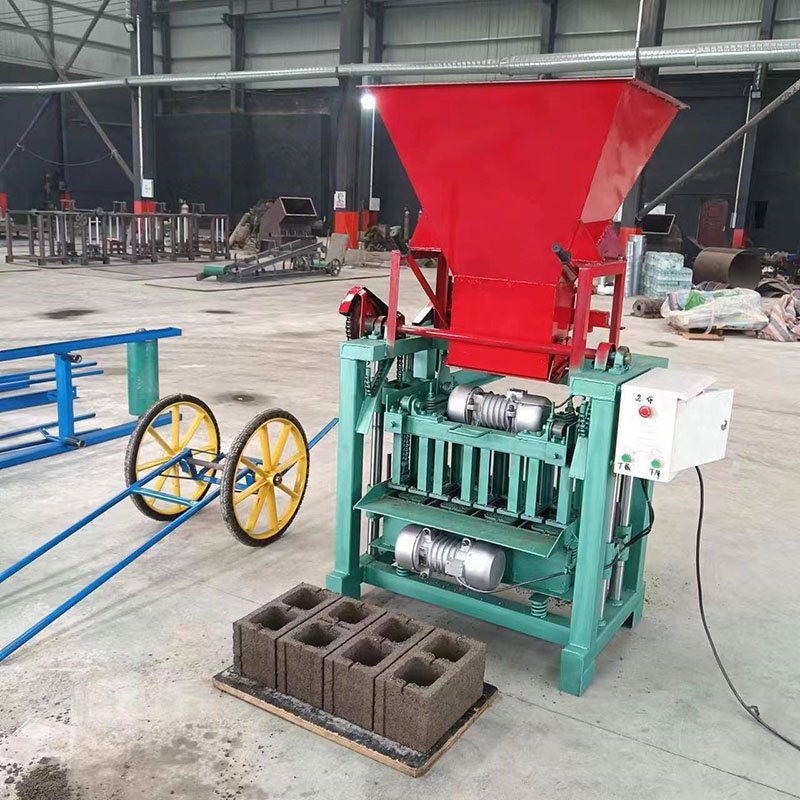Popular 4-35 Manual Hollow Interlocking Block Brick Making Machine With Low Price