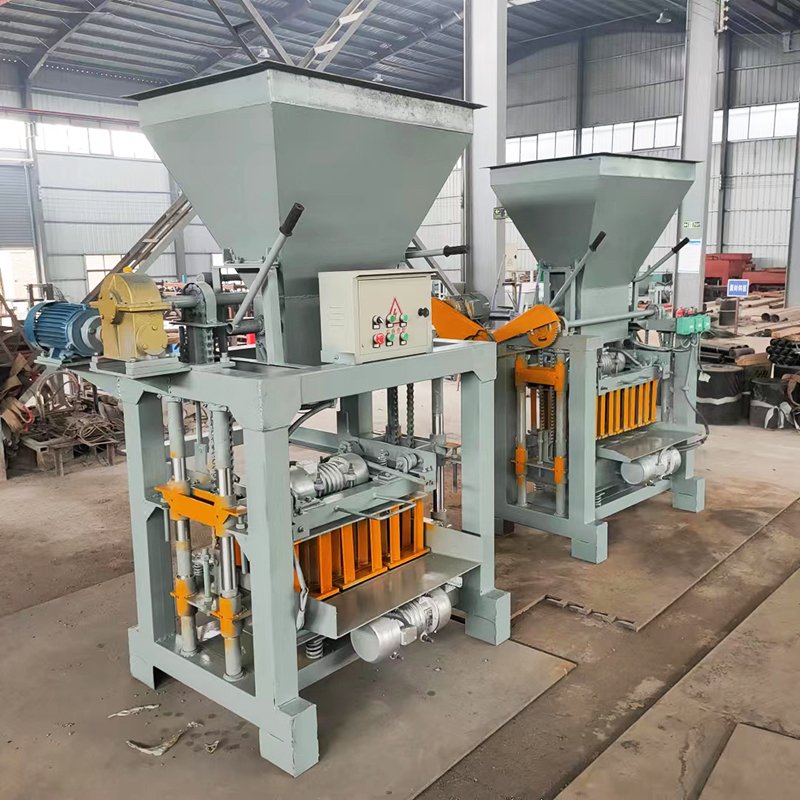 Popular 4-35 Manual Hollow Interlocking Block Brick Making Machine With Low Price