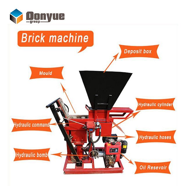 QTS1-25 Hydraulic Interlocking Clay Brick Block Making Machine for Home Use Hydraulic Pressure Brick Molding Machine