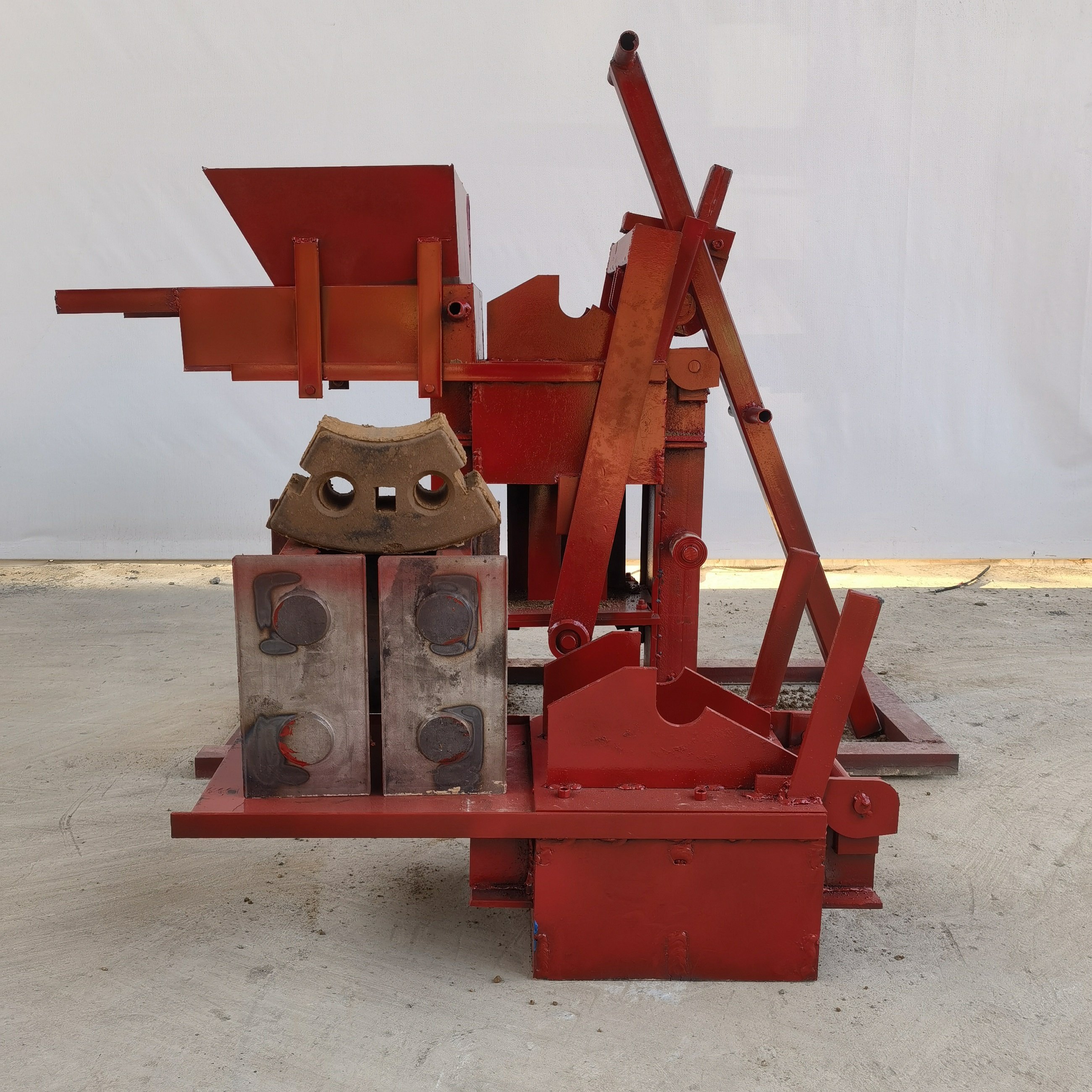 manual operation making solid brick molding machine manual clay interlocking brick paving brick molding machine
