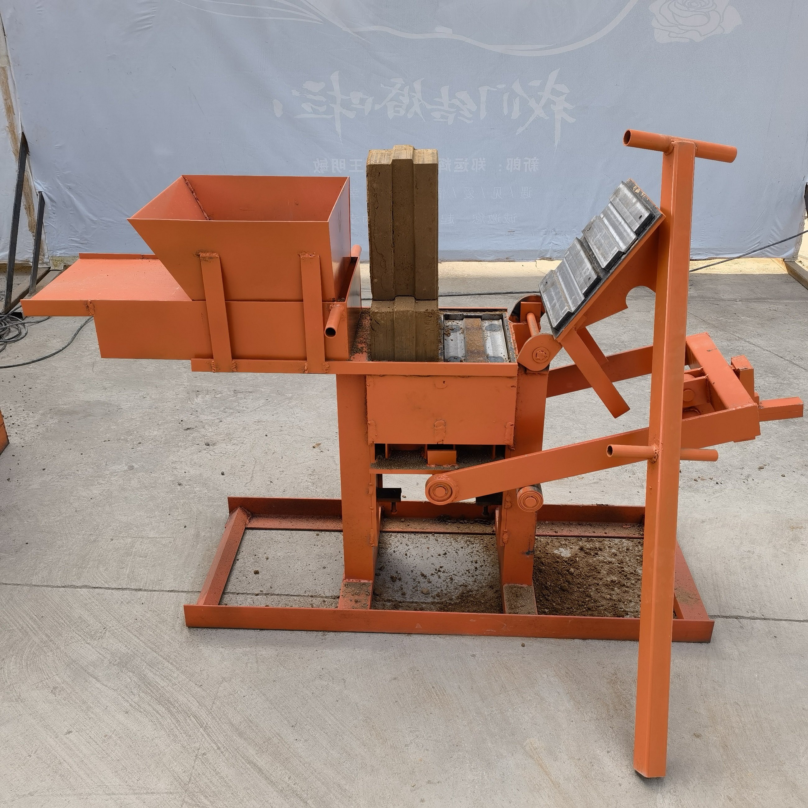 manual operation making solid brick molding machine manual clay interlocking brick paving brick molding machine