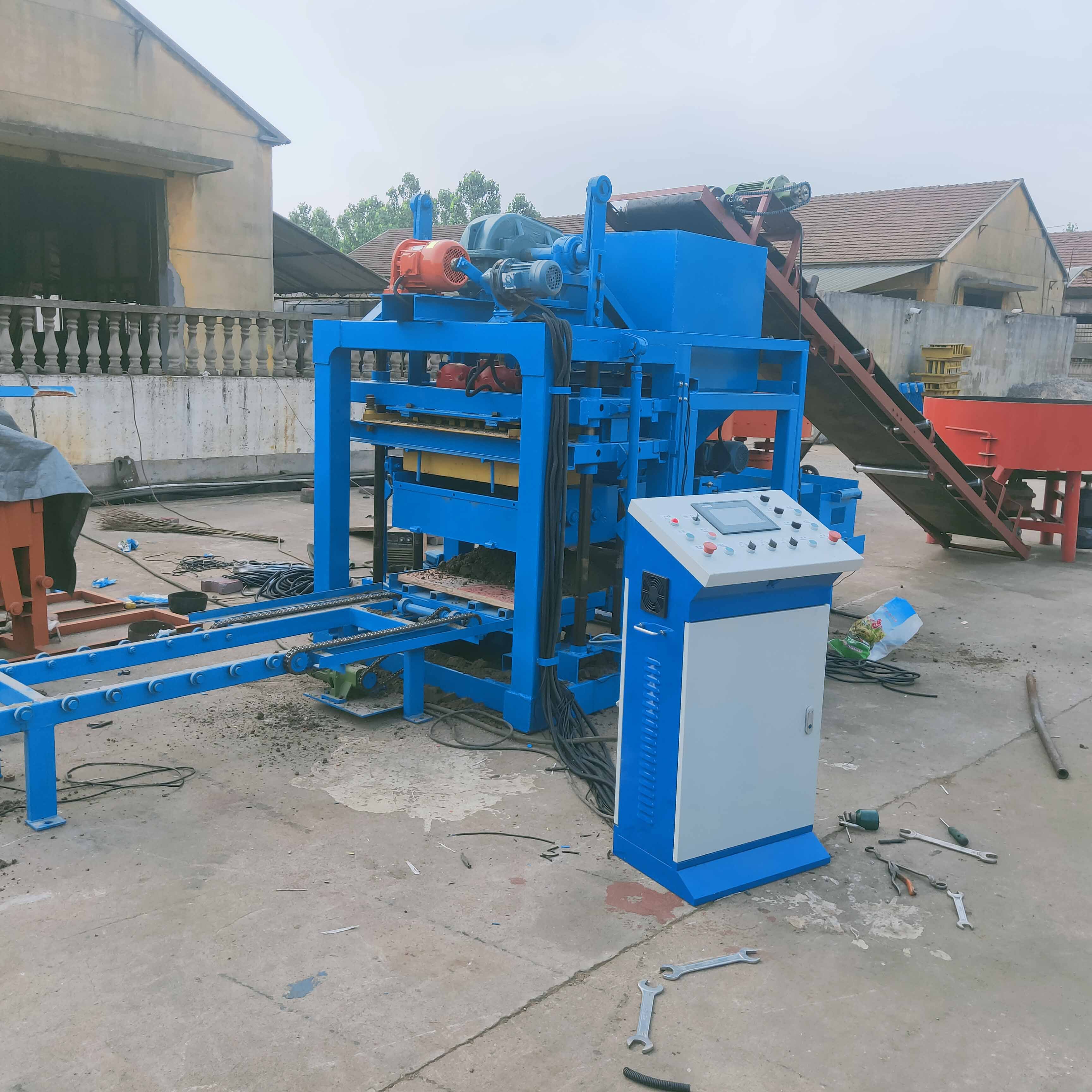 2-20 the cheapest hydraulic interlocking clay mud bricking machine compressed earth soil clay block brick making machine