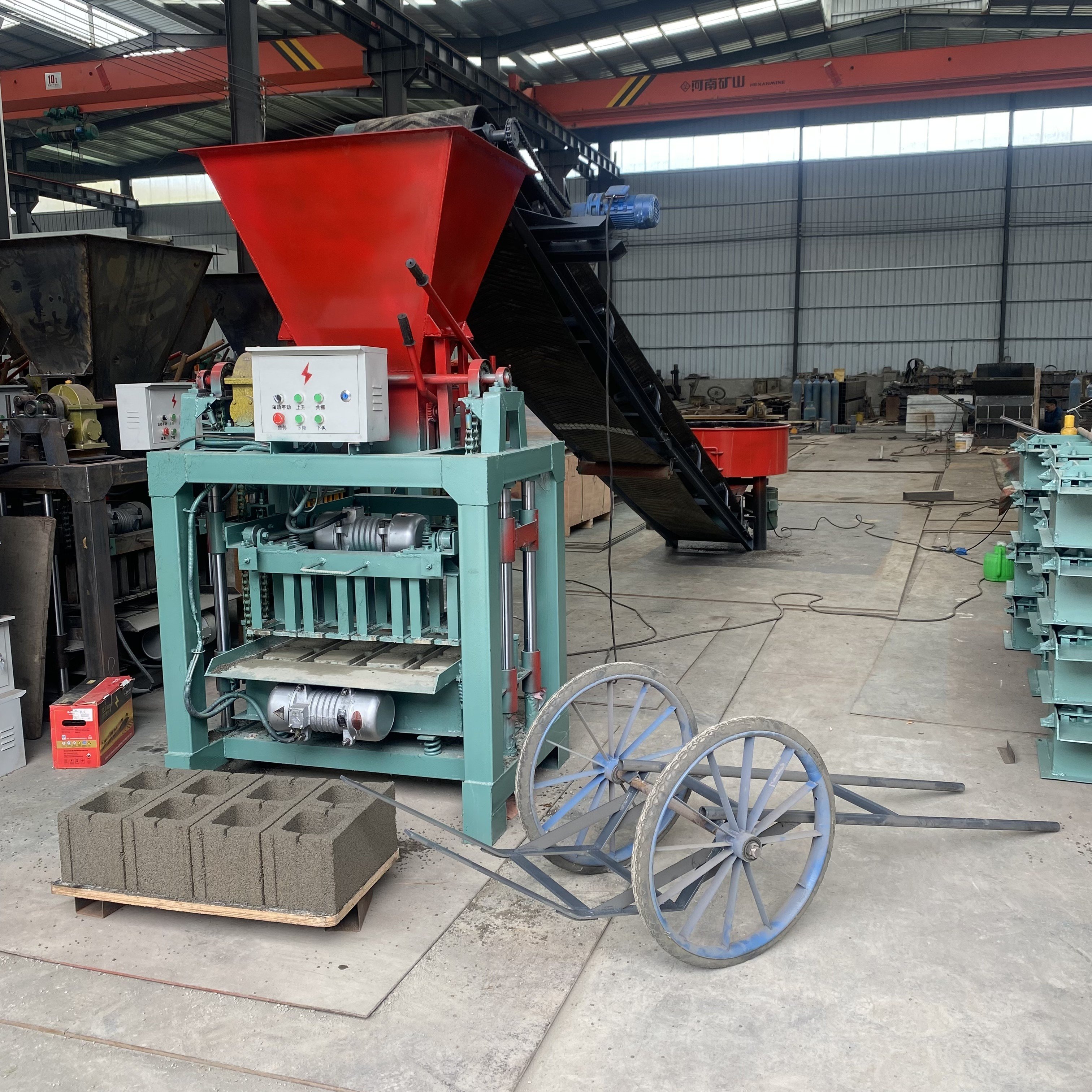brick machine making automatic concrete hollow block making machine soil cement block making machine