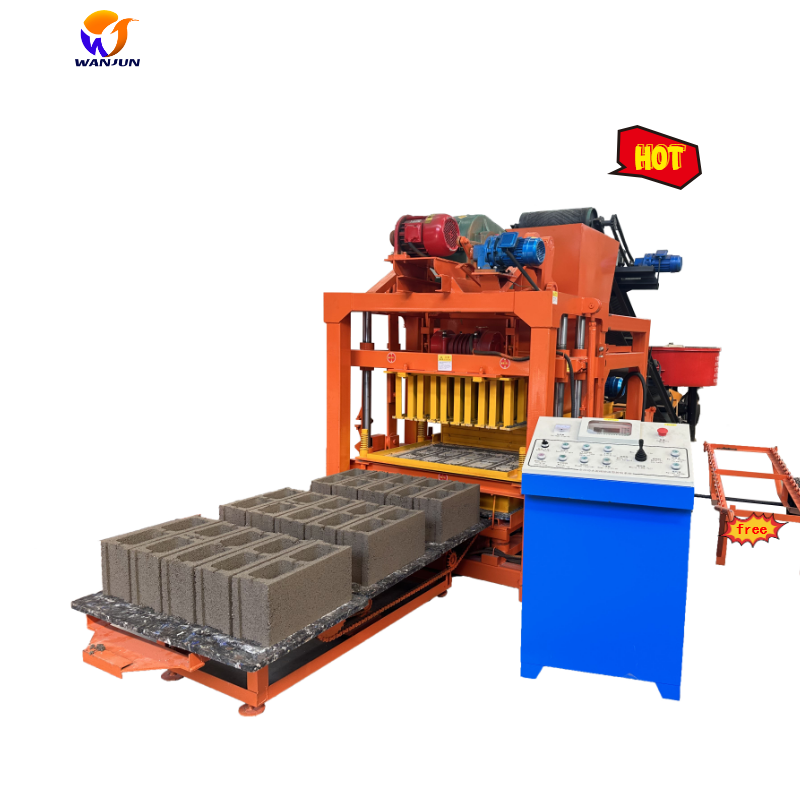 High Production Efficiency Fully Automatic 4-25D Cement Brick Making Machine Sturdy Wear-Resistant Easy Operate Engine Pump PLC