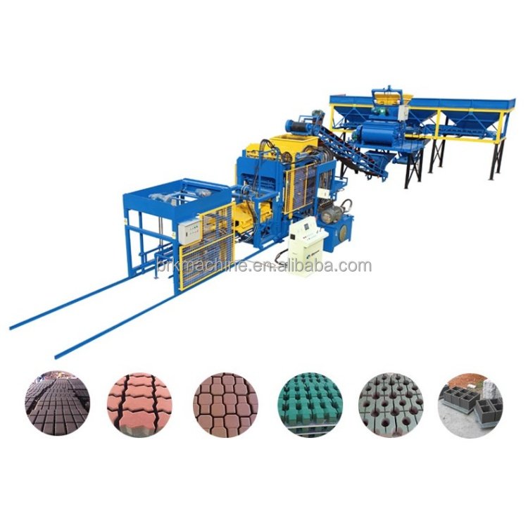 Concrete block machine QT10-15 Fully automatic cement hollow brick making machine