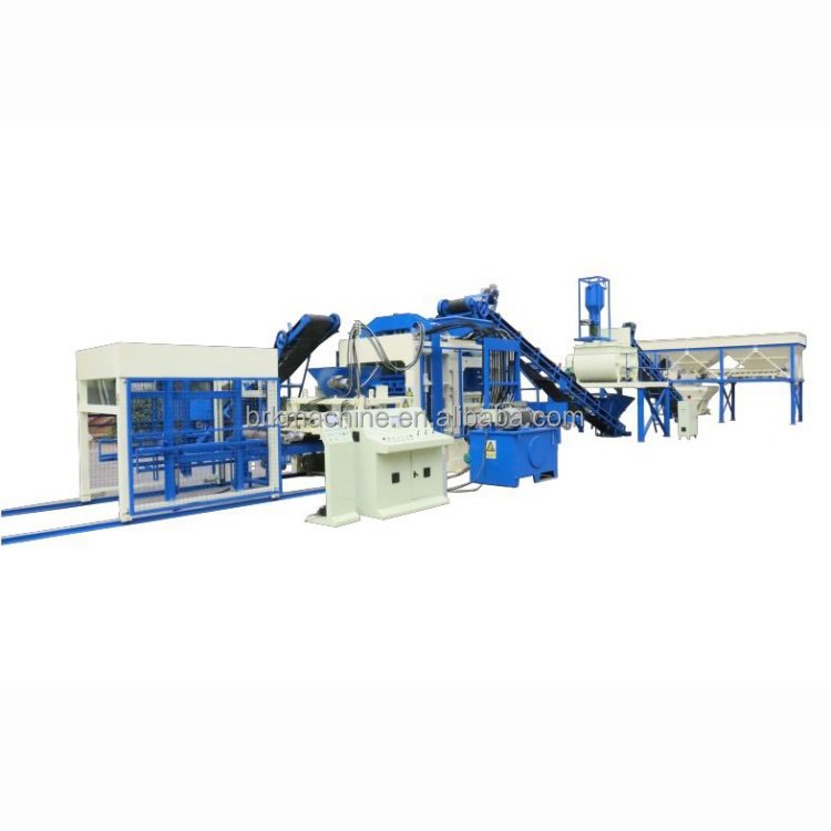 Concrete block machine QT10-15 Fully automatic cement hollow brick making machine