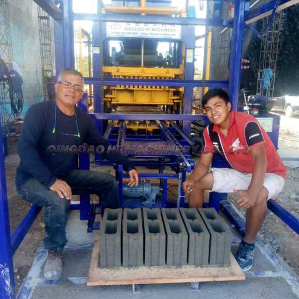 Semi automatic block machine QT4-26 interlocking brick making machine