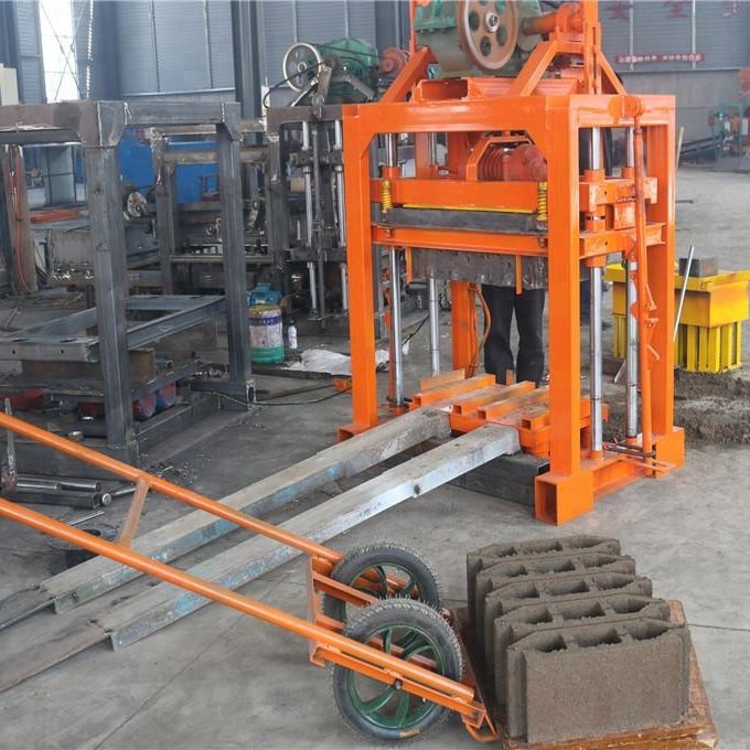 Qtj4-40 Semi Automatic Electric Hollow Concrete Paving Brick Making Machinery Cement Block Moulding Making Maker Press Machine
