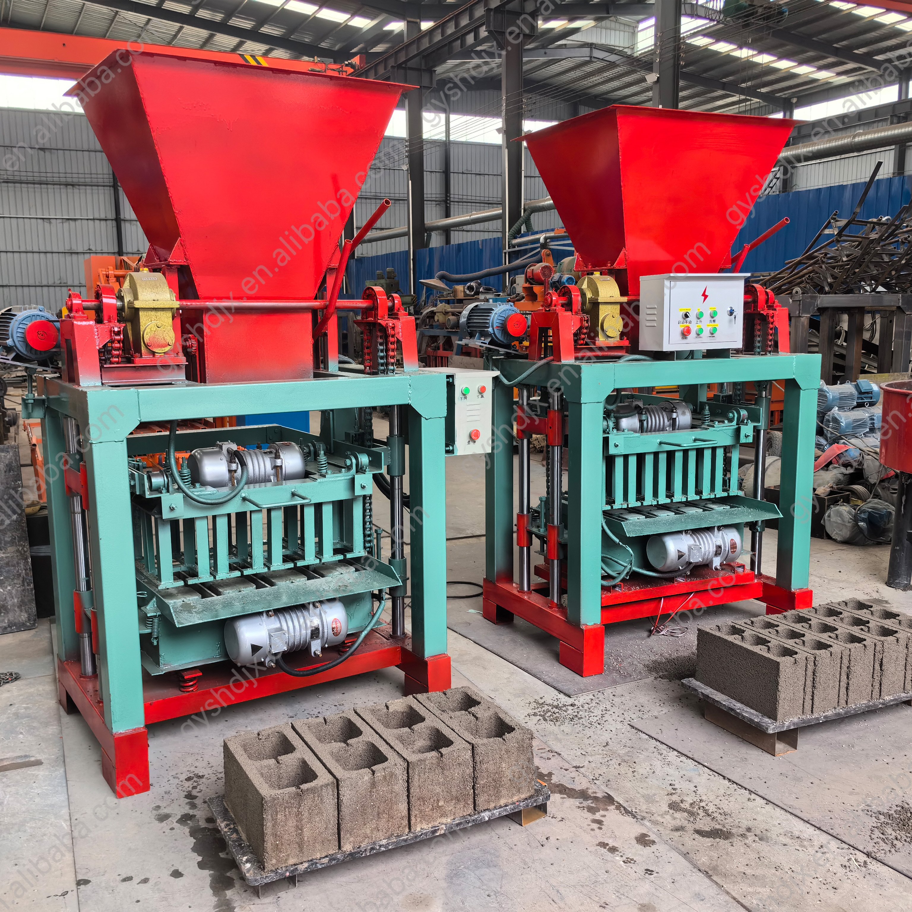 4-35C Brick Making Machine Line Hydroform Interlocking Block Maker Machine Egg Laying Making Brick Machine
