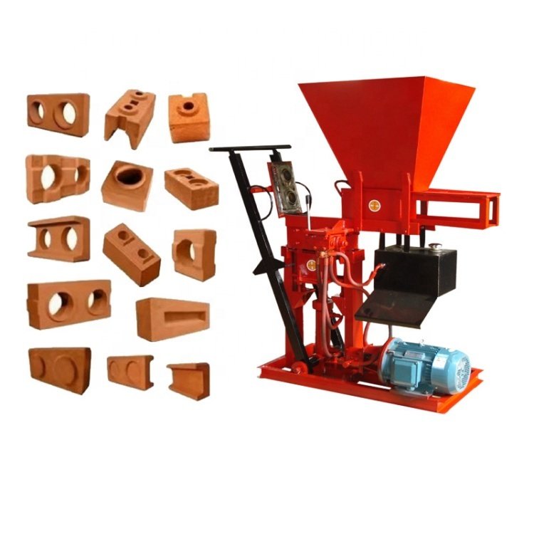 Low priced earth interlocking brick machine sold in the United Kingdom, red clay brick machine