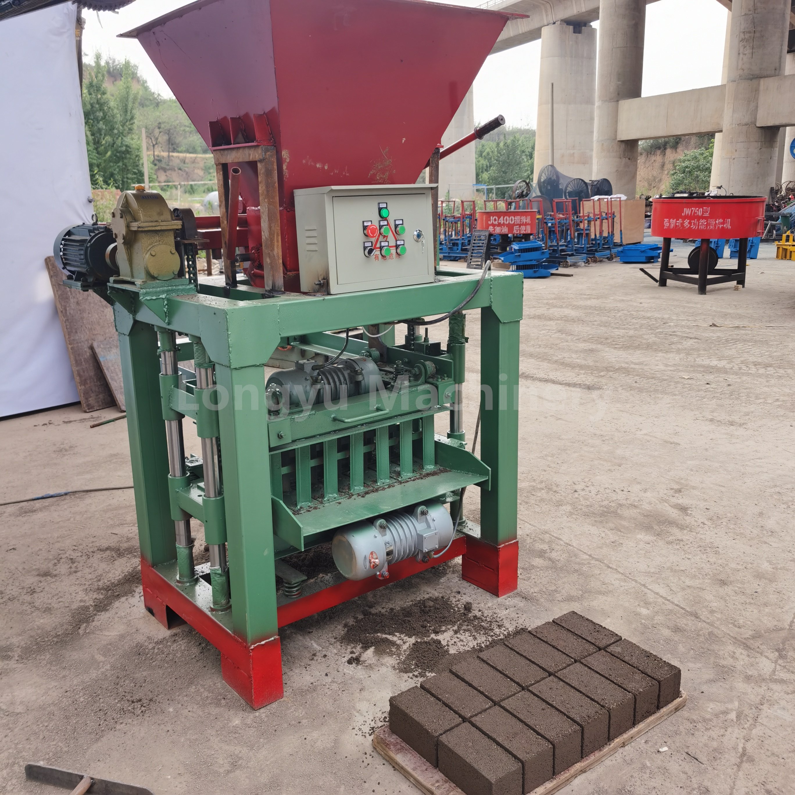 Hot selling item 4-2B aircrete blocks Hallow Concrete Cement Block Making Machine