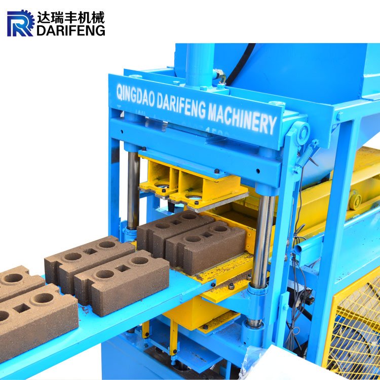 hydraulic press mud soil compressed earth block making machine automatic for Small Business DF2-10 interlook brick machine