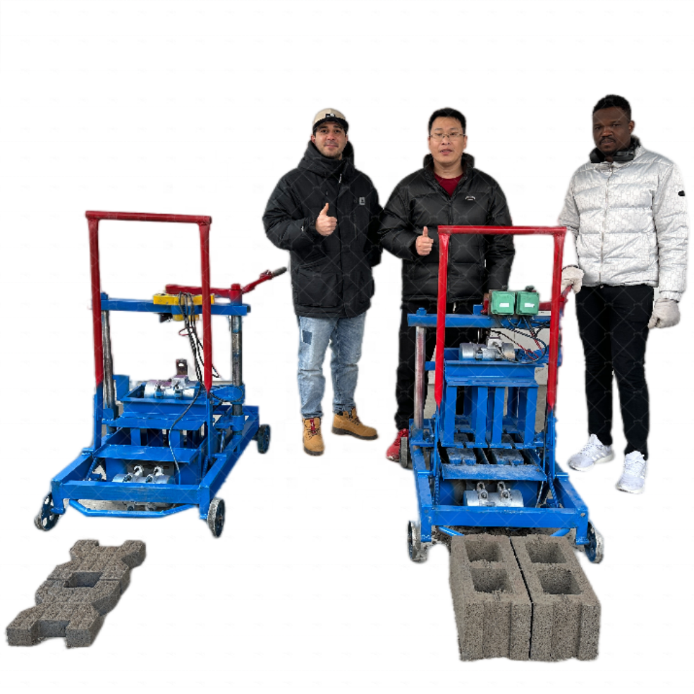 BR2-45 Manual Mobile Cement Block Making machine Concrete Hollow Brick Making Machinery