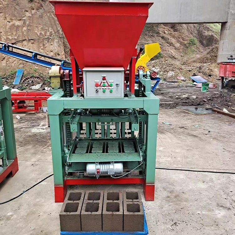 Automatic Hopper Brick Making Machine Production Line Hollow Interlocking Brick Making Machine Concrete Block Molding Machine