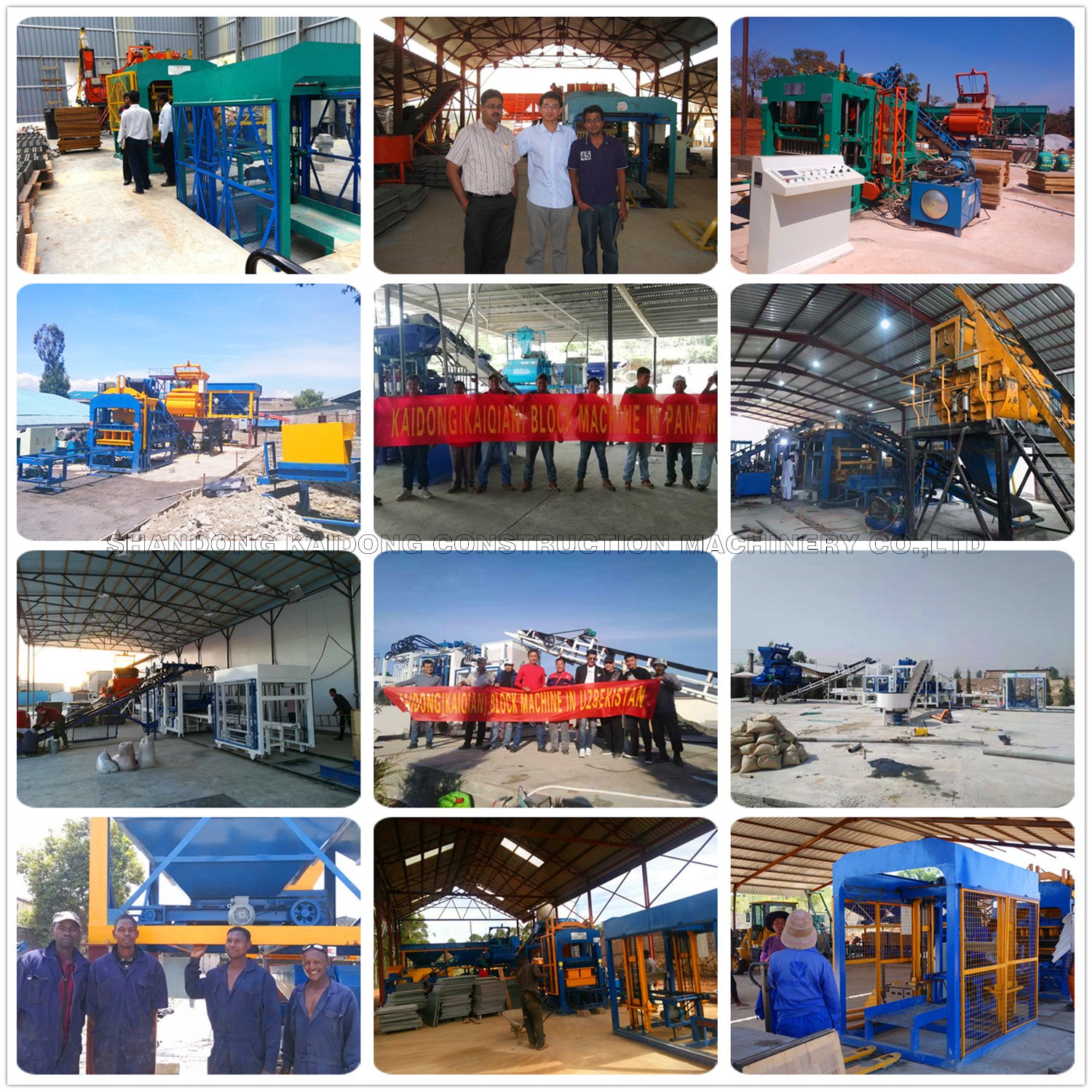 KaiDong QT4-15D hydraulic press brick machine making automatic hollow concrete cement brick block machine paver brick machine