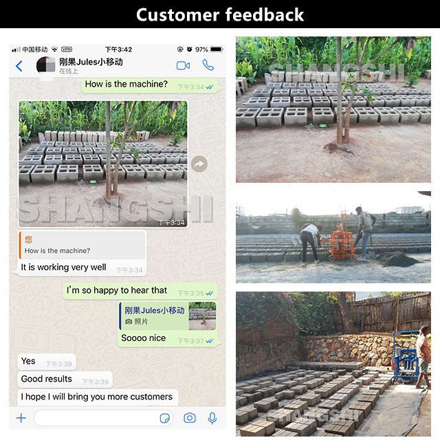 Motor mobile hollow concrete interlock brick making machines for small businesses