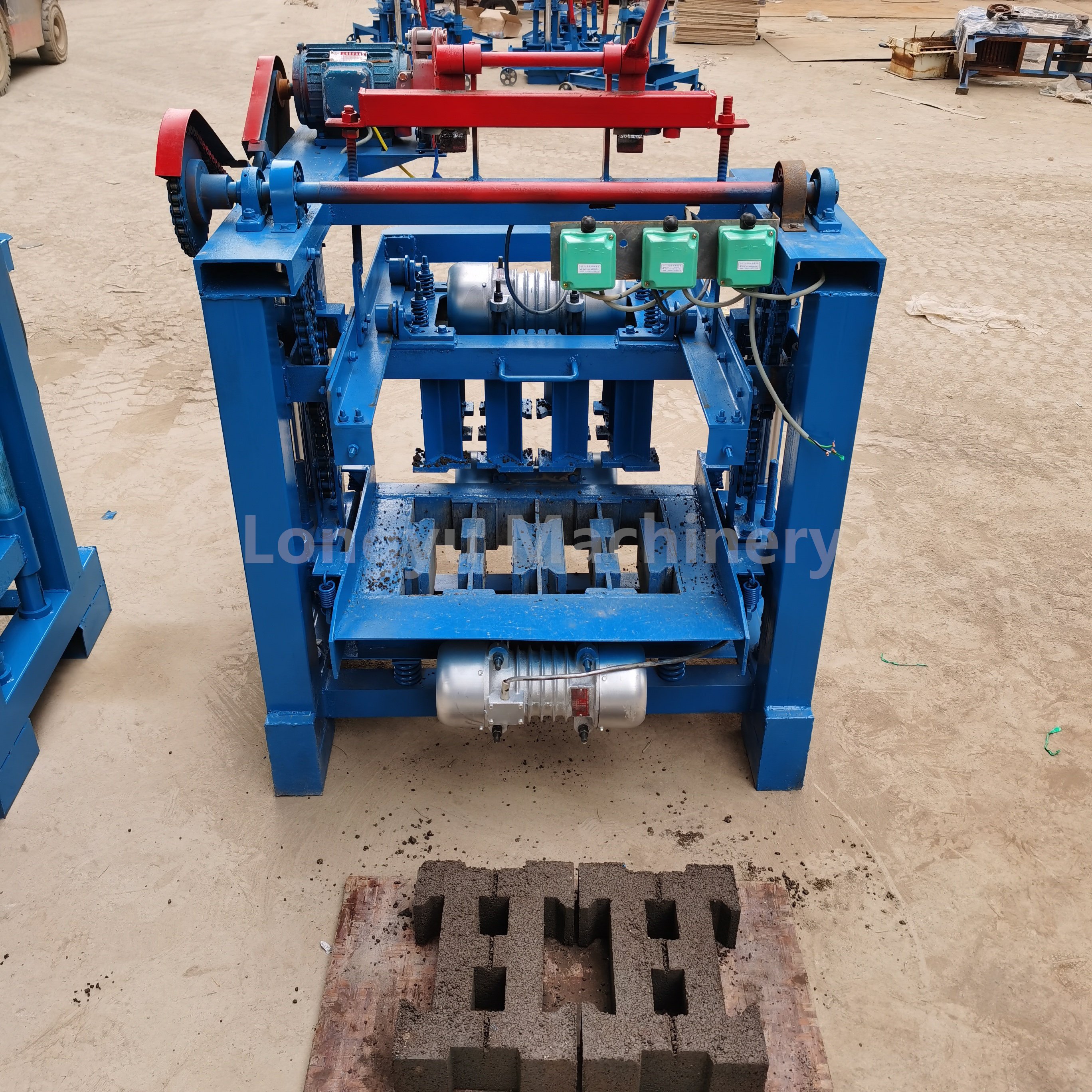 4-35A semi-automatic H-shaped slope protection brick machine paving brick making machine