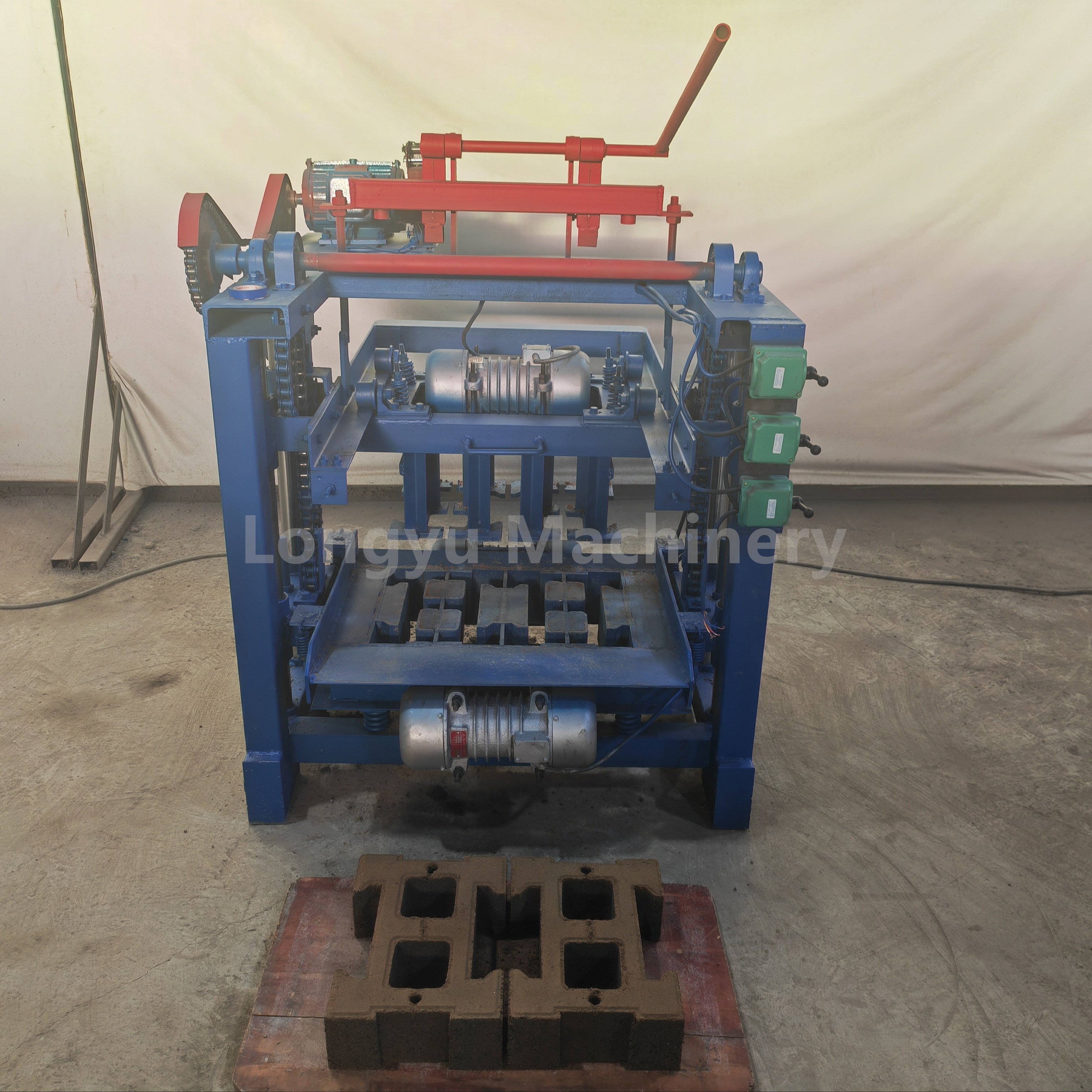 4-35A semi-automatic H-shaped slope protection brick machine paving brick making machine