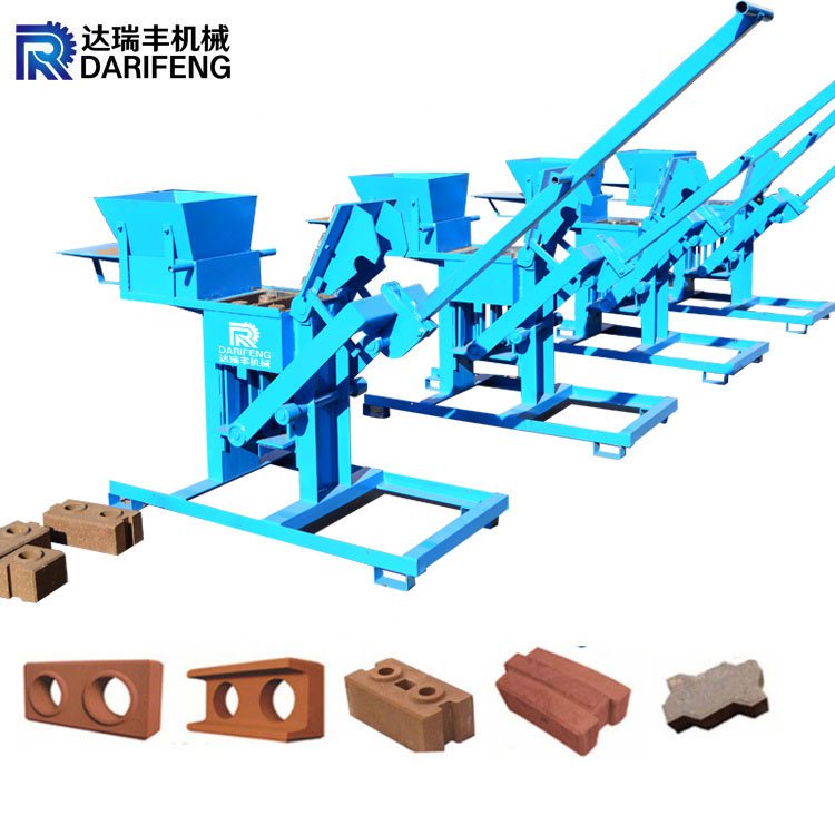QMR 2-40 In Usa cseb Clay Mud Interlocking Block soil Hand Made Brick Making Machine
