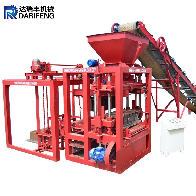 QT4-26 Semi automatic concrete paver machine hollow block cement block making machine sale in malawi