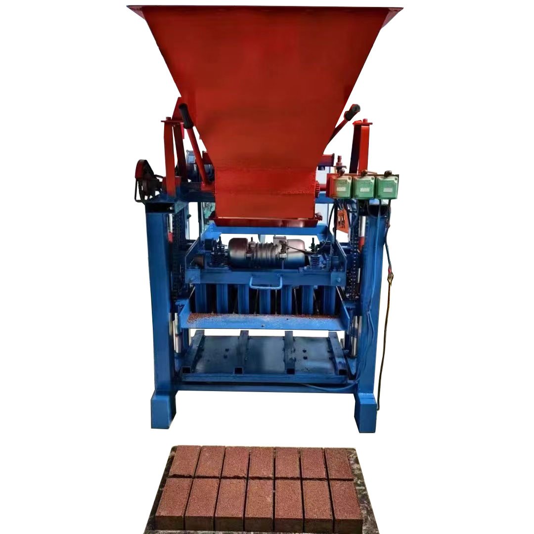 Semi-automatic QT4-35 Hollow Interlocking Block Brick Making Machine Hollow brick making machine With cart low price