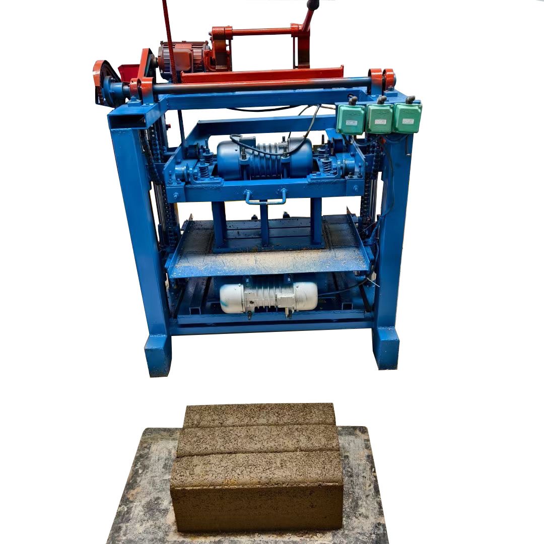 Semi-automatic QT4-35 Hollow Interlocking Block Brick Making Machine Hollow brick making machine With cart low price
