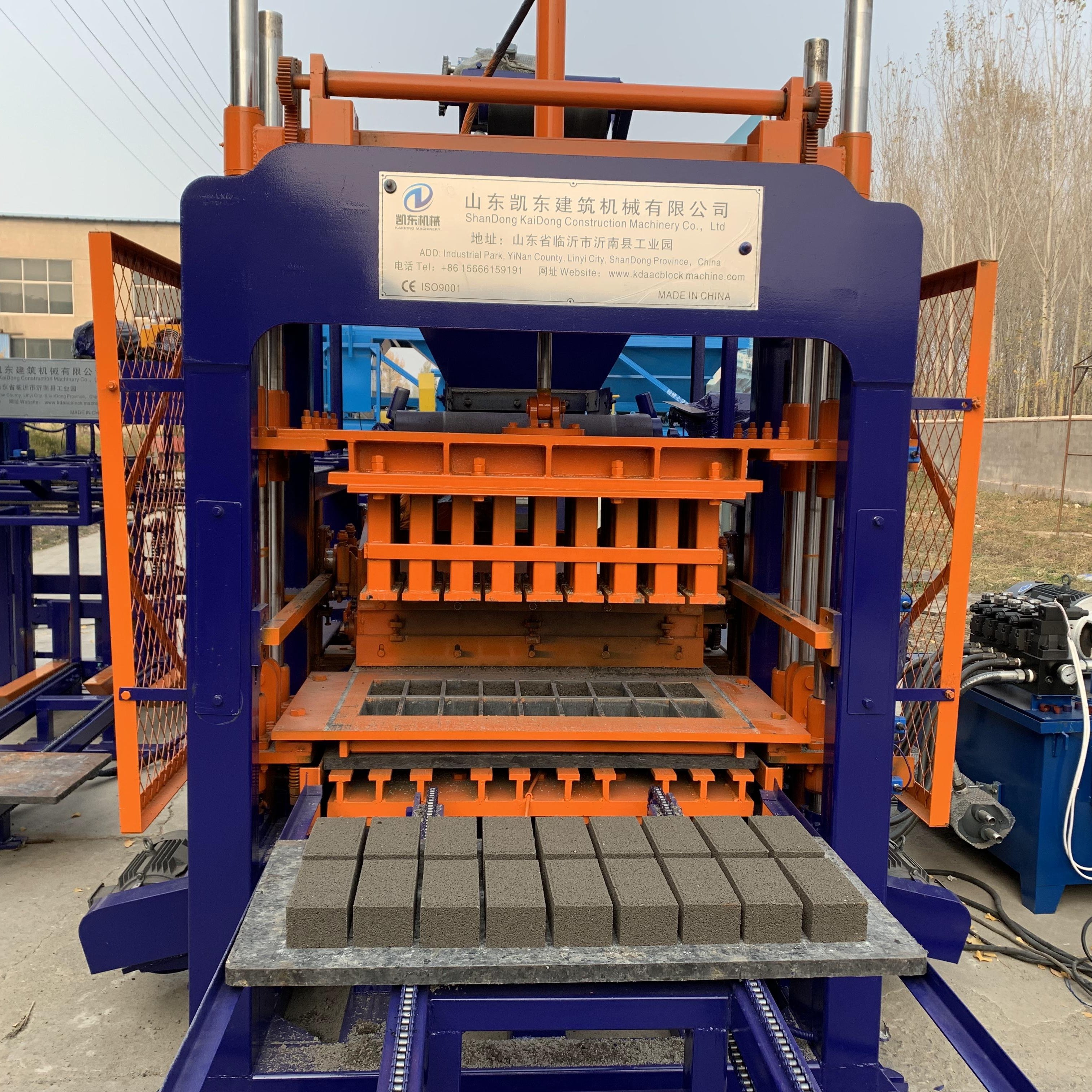 QT5-15 automatic cement paver logo brick block making machinery machine for small business ideas with small investment 2023