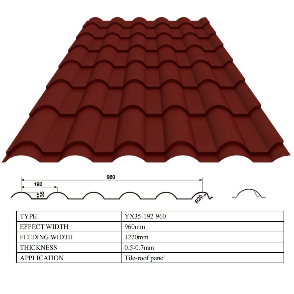 0.3mm-0.8mm Thickness Colonial Ruukki Glazed Tile Making Machine Metal Iron Sheet Roof Tile Roll Forming Machine