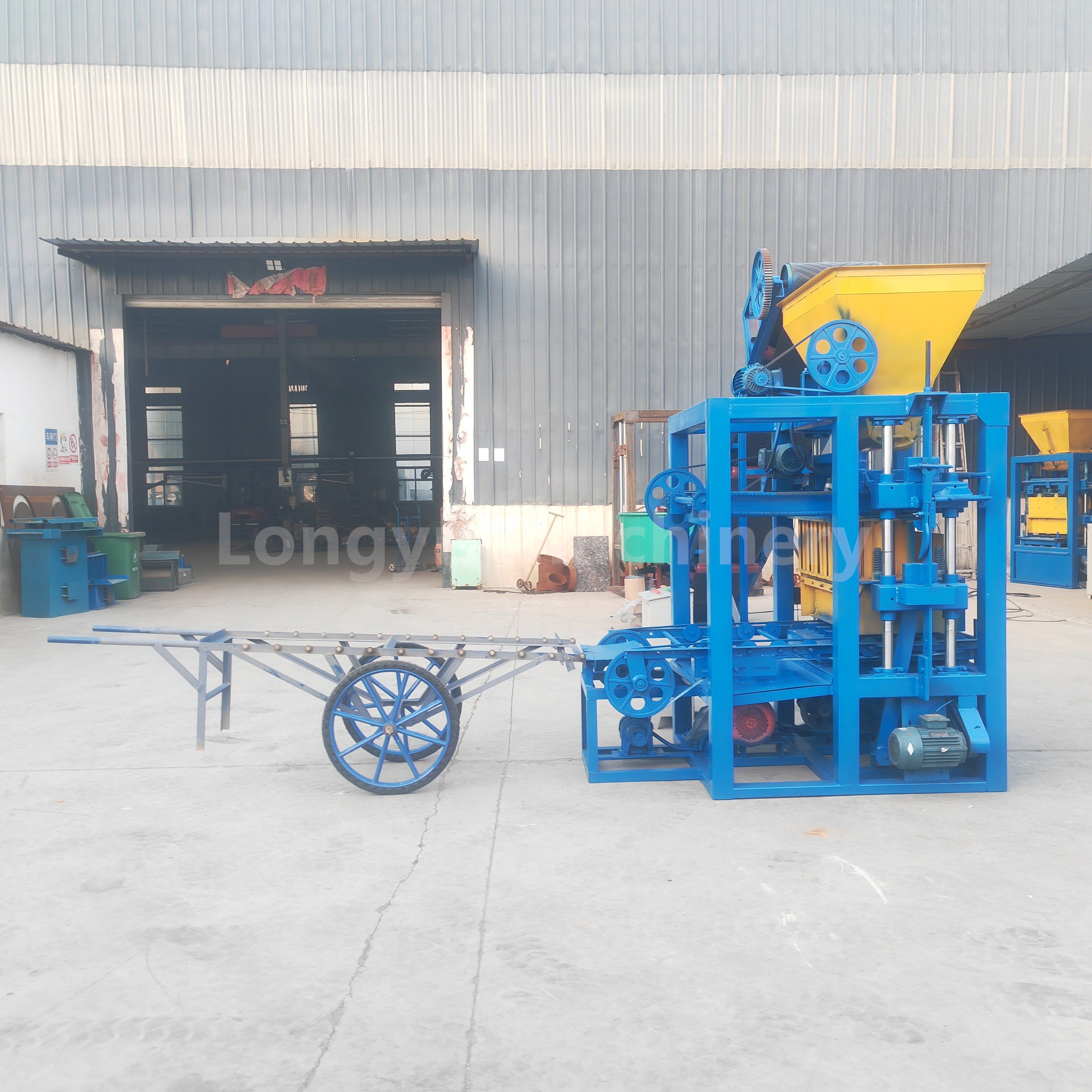 Automatic Hollow sand paving laying moulding Concrete paver block cement brick making machine price