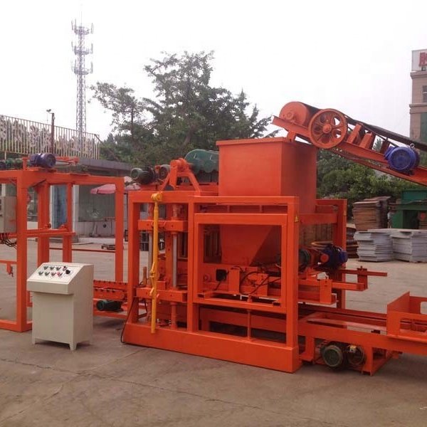 shandong shengya cheap price automatic concrete block making machinery for sale, cement brick making machine QTJ4-25