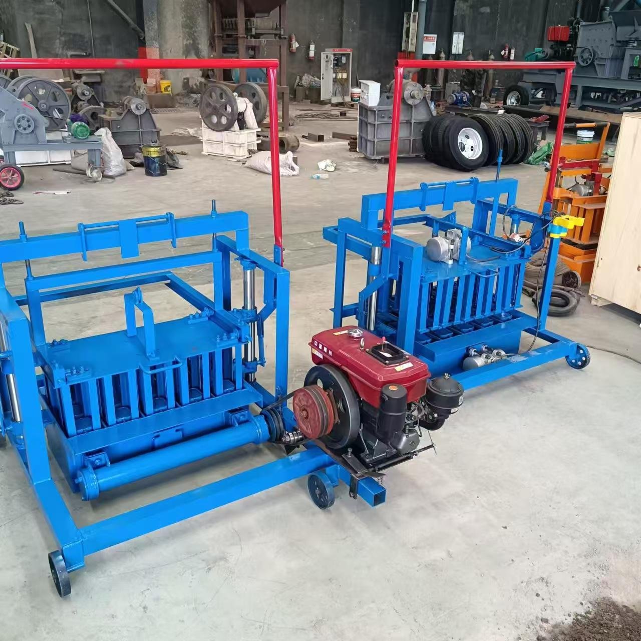Diesel concrete block making machine factory selling low price energy saving block machine