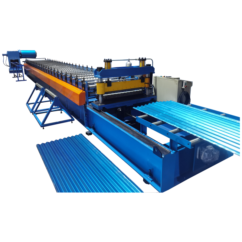 0.15~0.25mm Fly Shearing Metal Corrugated Roofing Forming Machine