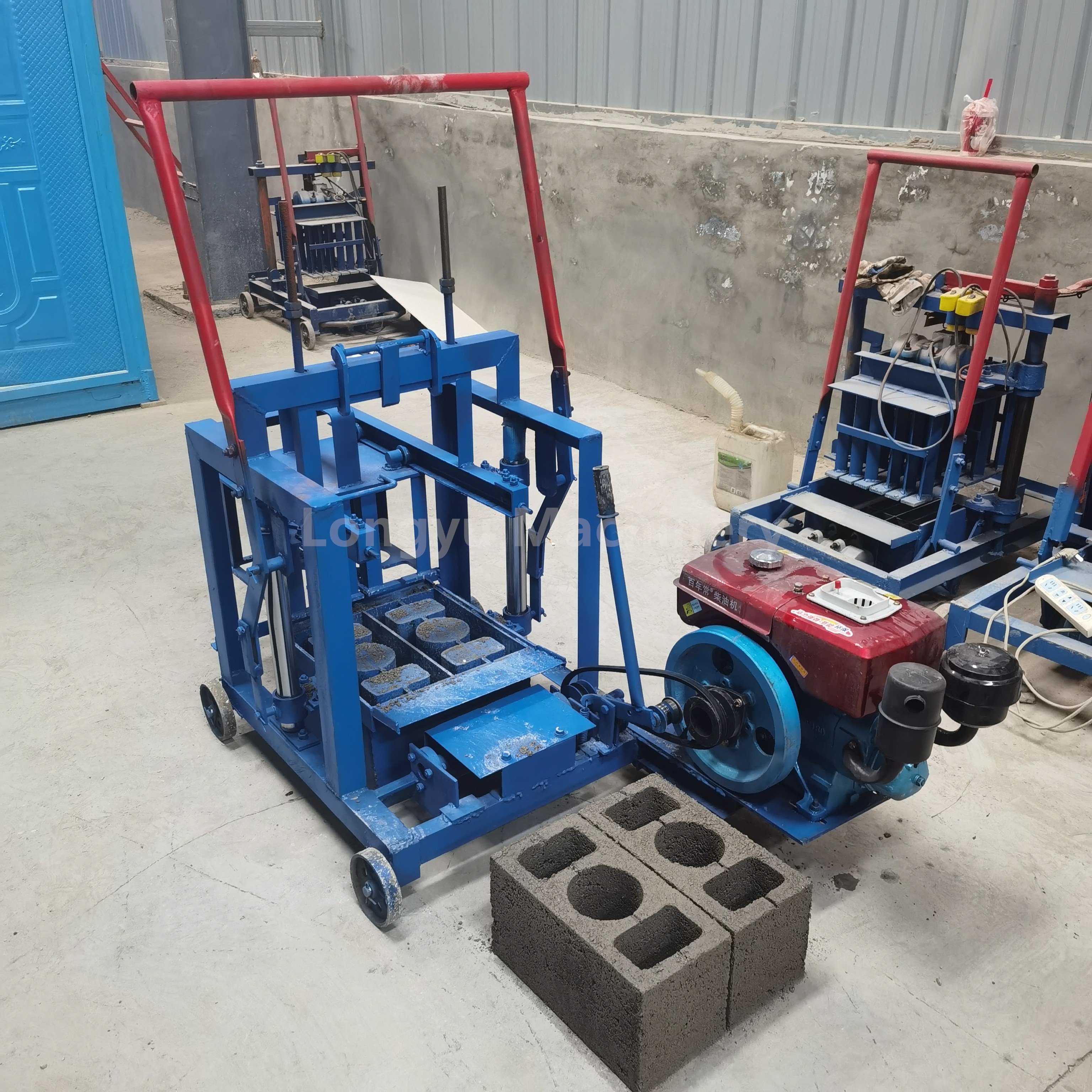 Mobile Brick Making Machinery diesel engine block brick making machine for kenya