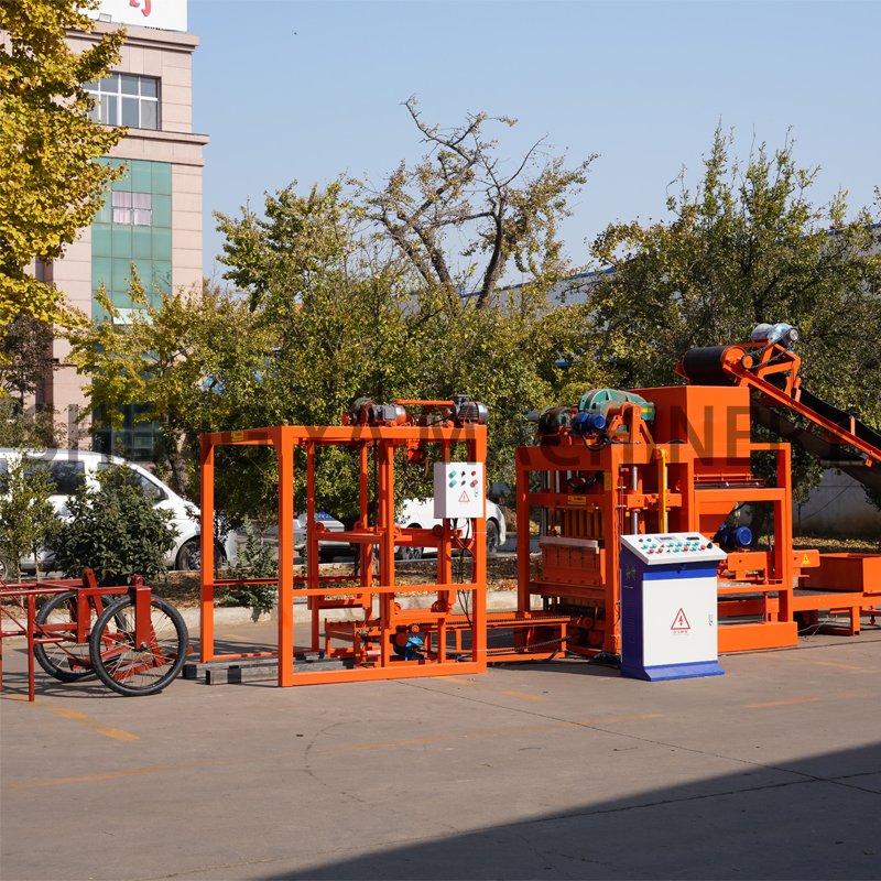 QTJ4-25 cement interlocking brick machine block making machine brick making machinery