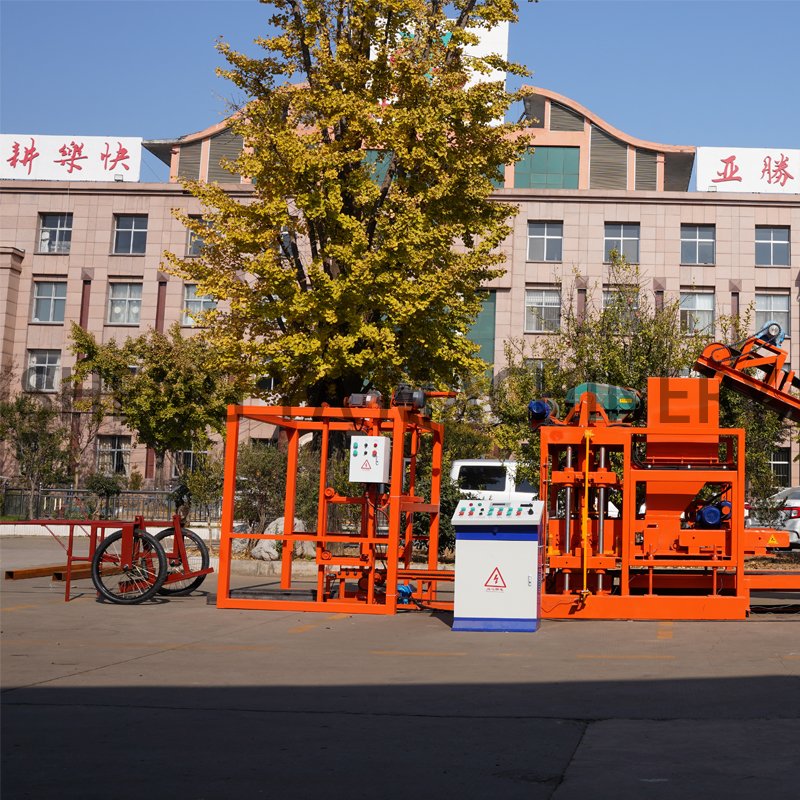 QTJ4-25 cement interlocking brick machine block making machine brick making machinery