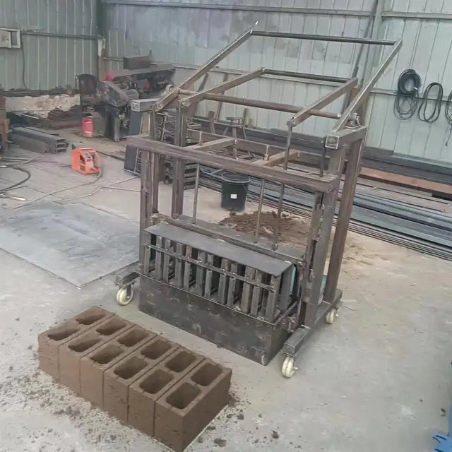 Cement Hollow Block Manual Brick Making Machine Small Mobile Making Bricks Machine In Tanzania