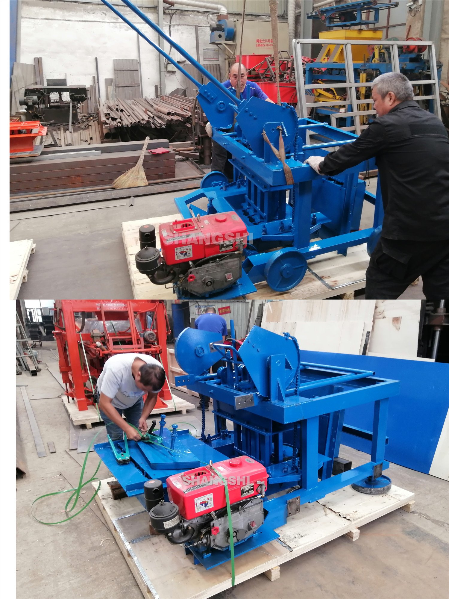 Fully Automatic Brick Making Machine Concrete Diesel Engine Block and Brick Making Machine Block Machine